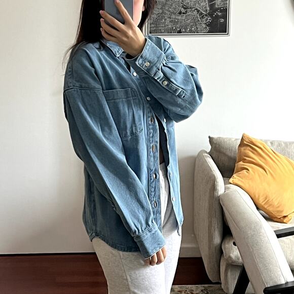 Yellow the label Yelabel Denim button down shirt blue size XS New - Picture 2 of 8